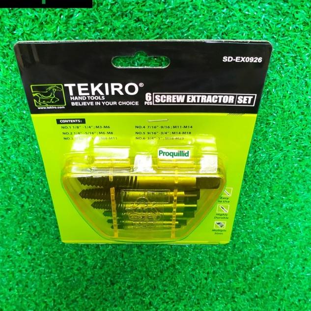 HAND TAP ULIR BALIK DRAT KIRI BAUT PATAH SCREW EXTRACTORS SET TEKIRO