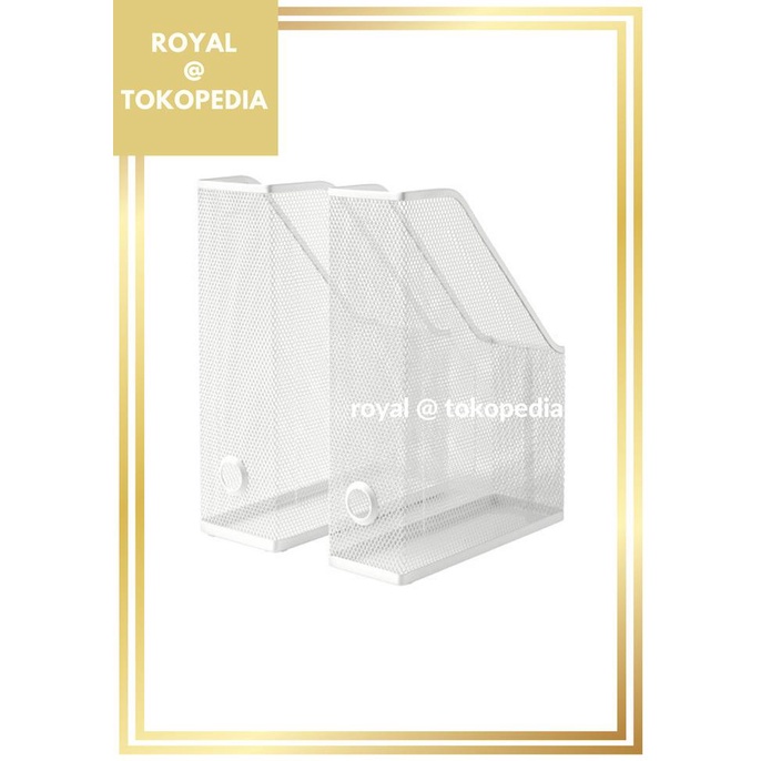 

IKDronjons 2Pcs Tempat Penyimpanan File/Majalah White Steel Box File
