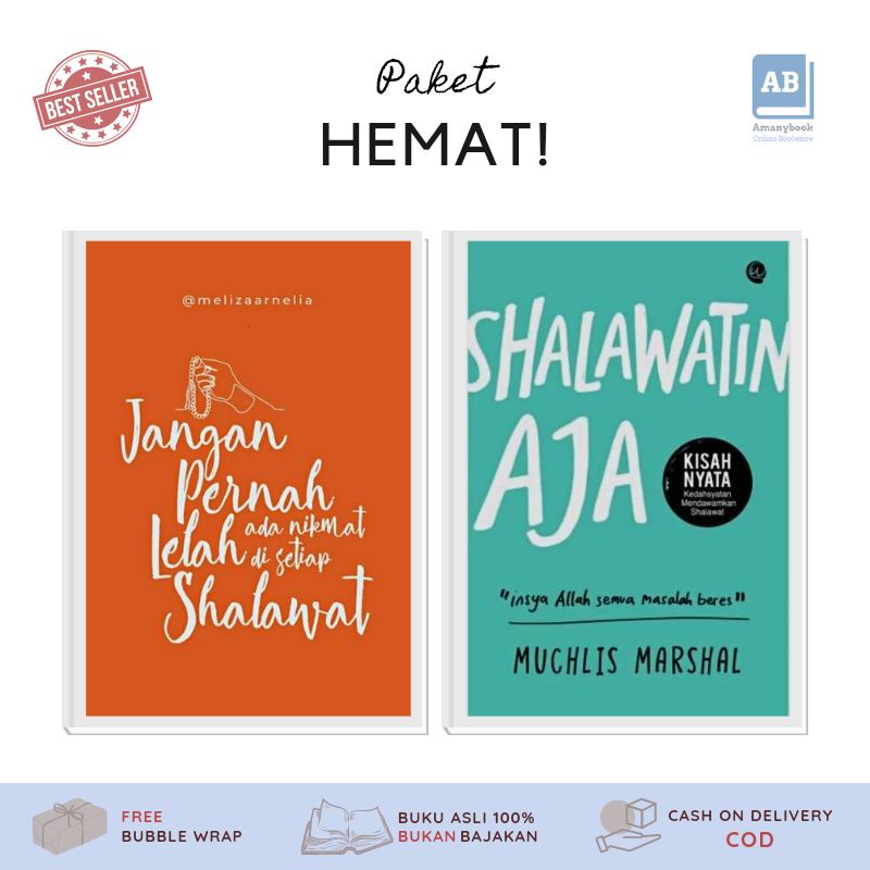 [Paket Hemat] Buku Jangan Pernah Lelah, Ada Nikmat di Setiap Shalawat & Shalawatin Aja (100% Origina