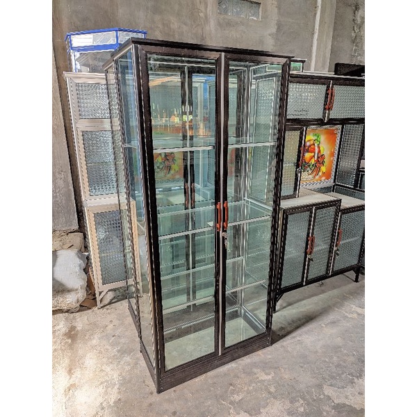 Rak boneka pintu 2 rangka hitam