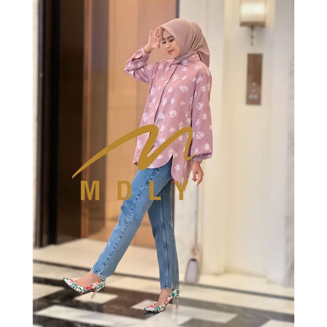 Kemeja Wanita Terbaru Geona Shirt By Mdly 3135