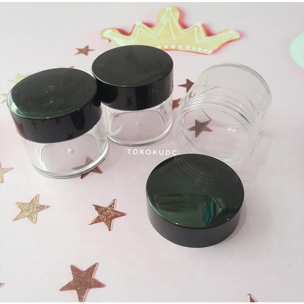 3PCS CONTAINER JAR POT BLACK 20ML - CO00016