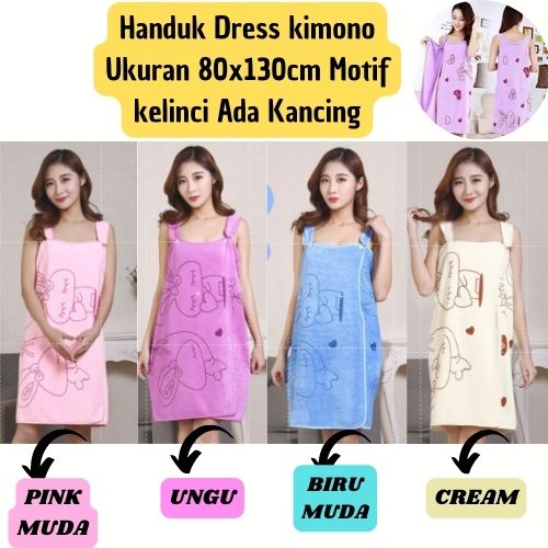 Handuk Dress / Handuk Baju / Kimono Wanita Motif Ukuran 80x130cm