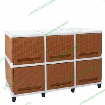 

lemari plastik triple club flip 2 susun stock ready