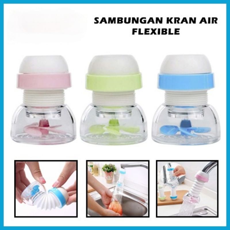 Filter Saringan Kran Air Kipas Kincir Putar Sambungan Keran FLEXIBLE Faucet SWS