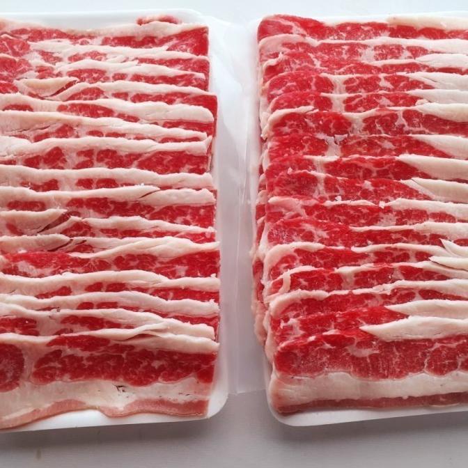 

Usa Beef Short Plate - Daging Slice Yoshinoya Shabu Suki 1Kg Aice.Kila