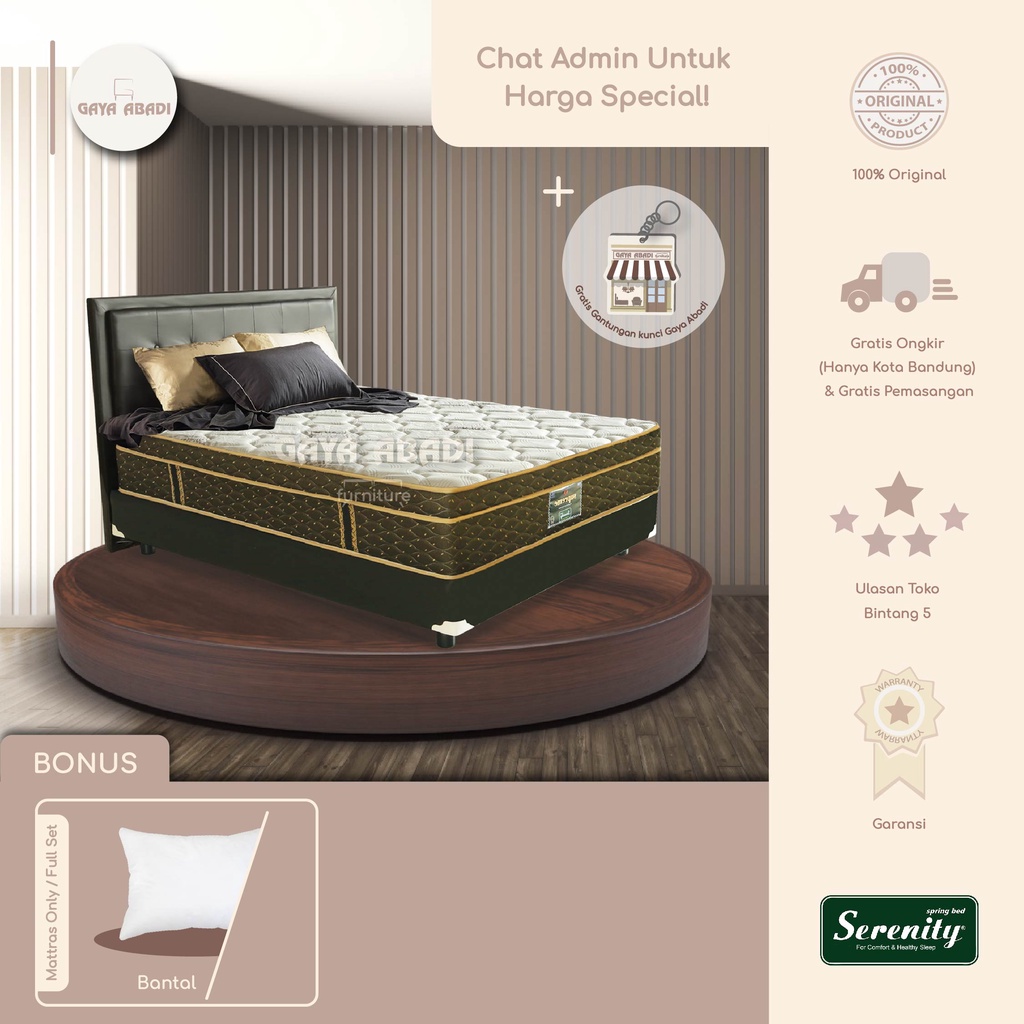 Springbed Serenity Supreme / Kasur Serenity Supreme - Serenity by Elite Springbed