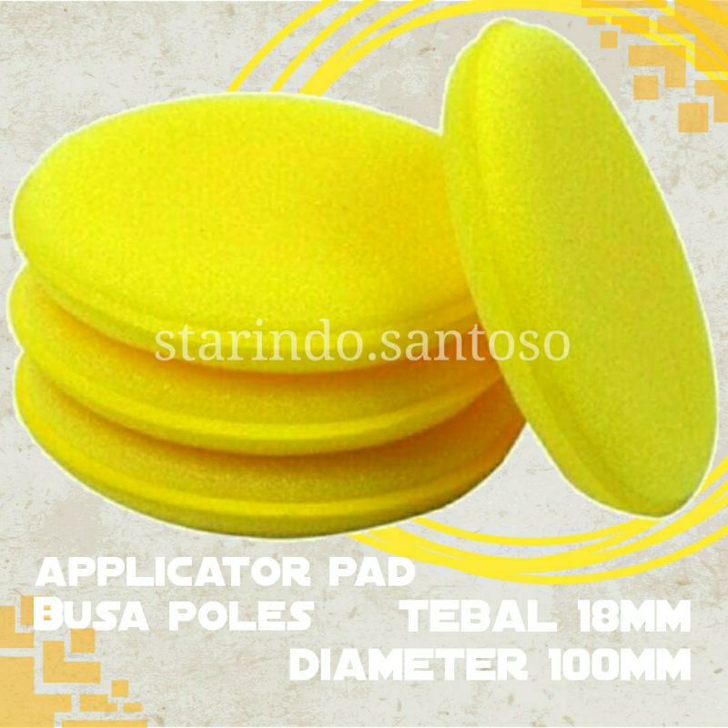 Busa poles spons waxing detailing cuci mobil motor aplikator halus applicator pad