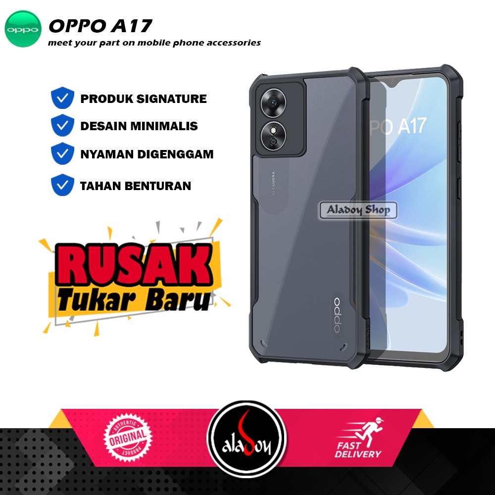 Case Oppo A17 Armor Shield Shockproof Airbag Transparent Premium Softcase