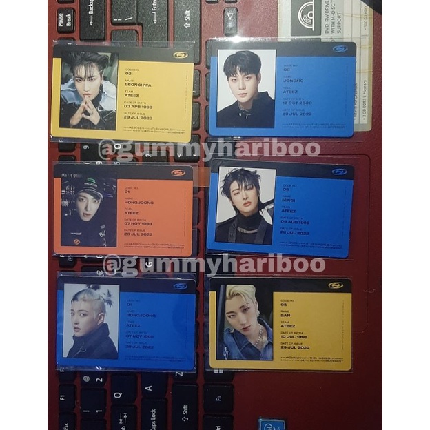 Ateez Movement Official Photocard - ID Card Movement Ateez