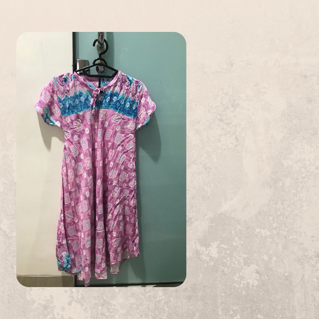 Daster wanita batik ungu preloved