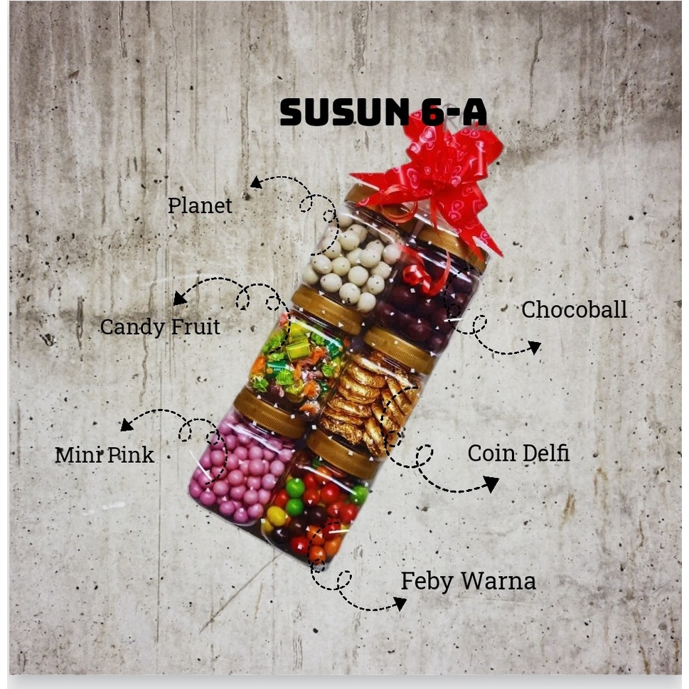 

Parsel Cokelat Toples Mini Susun 6A