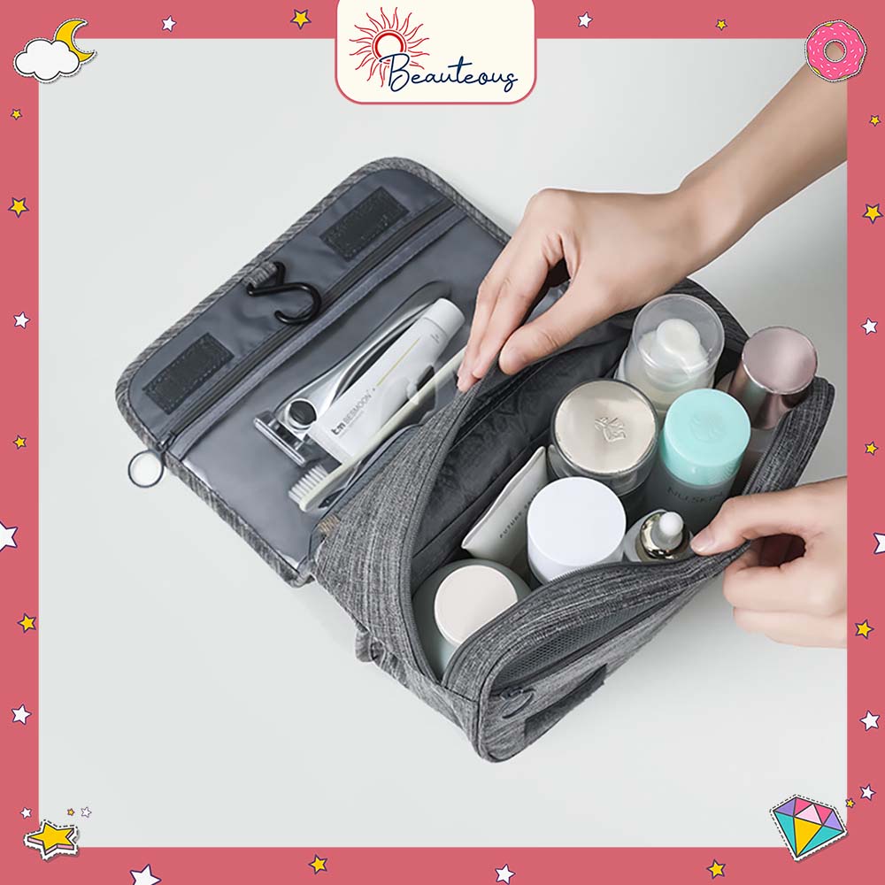 Tas Travel Gantung Tempat Penyimpanan Alat Mandi Make Up Pouch Hanging Premium