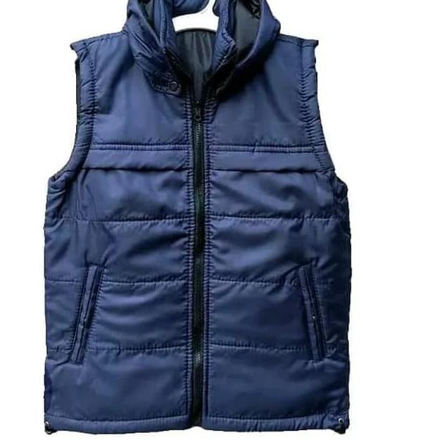 rompi murah sepeda vest parasut tebal gunung - Biru, M