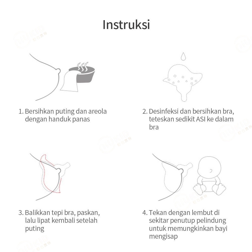 NIUKID PELINDUNG PUTING BAHAN SILIKON UNTUK MENYUSUI NIPPLE SHILED BREAST PAD