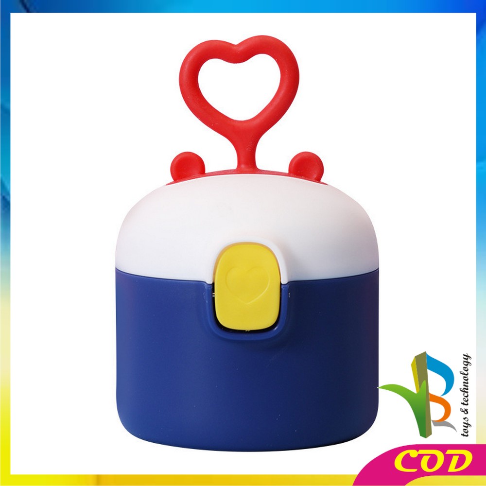 RB-C635 Kotak Penyimpanan Susu Bubuk Bayi Portabel Motif Love / Wadah Susu Bubuk / Toples Susu Bubuk Travel Portable Anti Tumpah