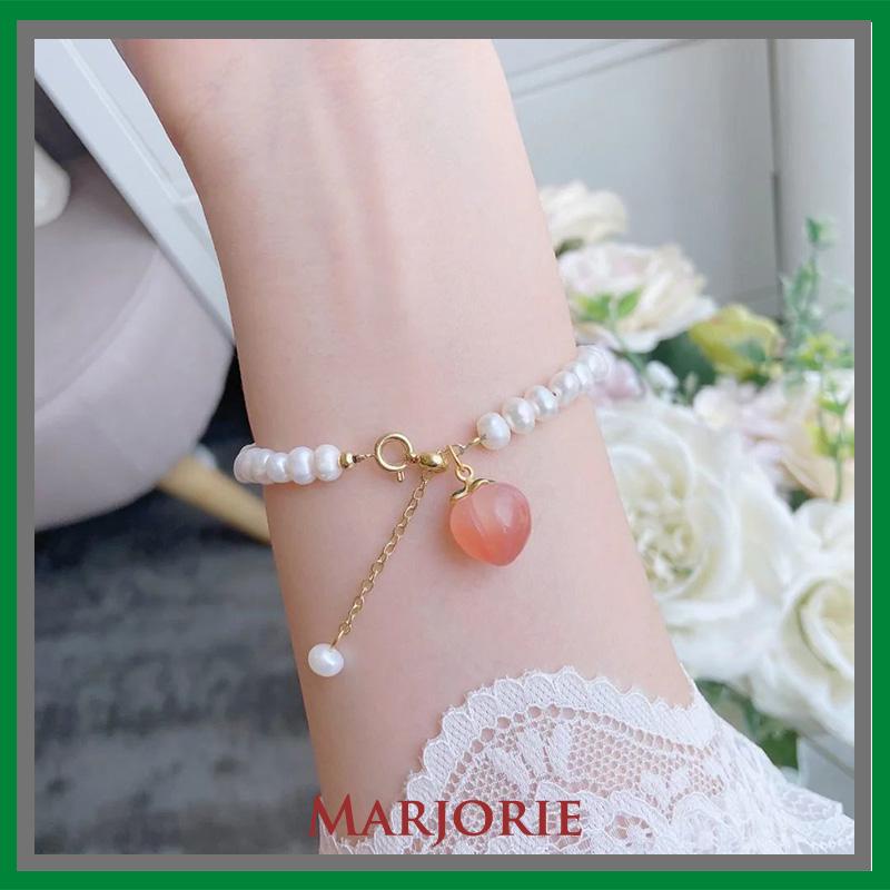 Gelang Mutiara Persik Pelajar Wanita Niche Design Sisters Couple Best Friends Gelang-MJD