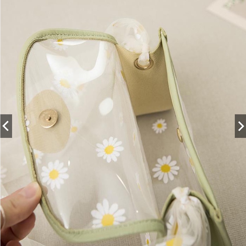 Tas Selempang Wanita Transparan Daisy/Tas Wanita Tali Jala/ Tas Bahu Messenger Bag/ Tas Import