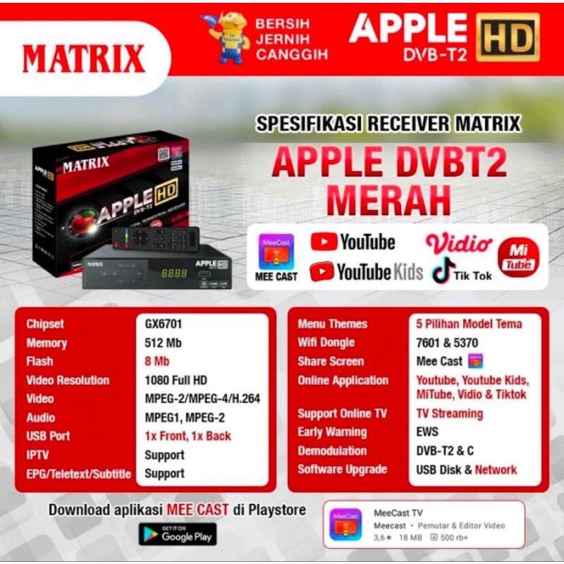 Matrix STB Apple Digital/Digital TV Box Matrix Apple