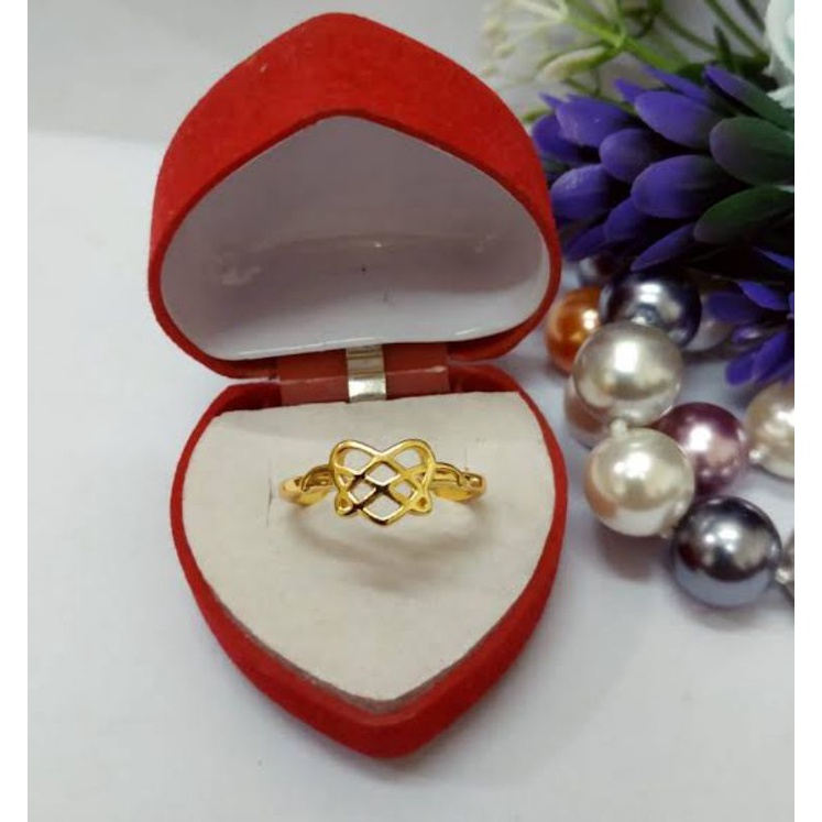 cincin titanium / love ikatan cinta terlaris gold&amp;silver