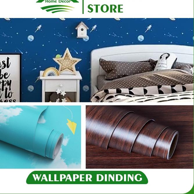 Murah Meriah Wallpaper Dinding Ruang Tamu Wallpaper Stiker Dinding Rumah 45cmx9m / Wallpaper Dinding