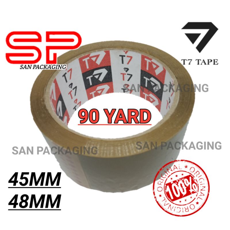 

T7 TAPE - Lakban Coklat 45mm x 90 Yard / 48mm x 90 Yard / Isolasi murah