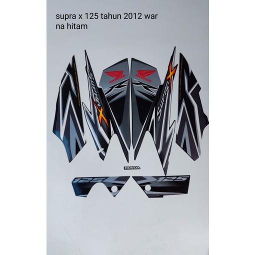 STRIPING ORI HONDA SUPRA X 125 TH 2012/ Warna hitam silver