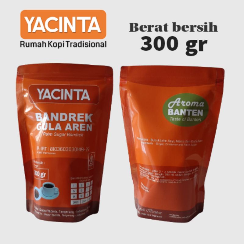 

Bandrek Gula Aren, Kemasan Pouch 300 Gram