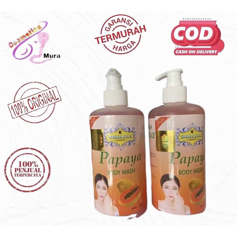 500 ml - dhilisa sabun papaya super wangi + busa banyak 500 ml