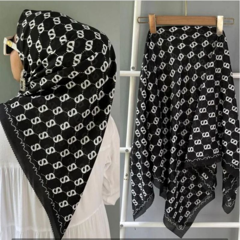 Hijab Denay Voal Motif Viral Terbaru Lasercut