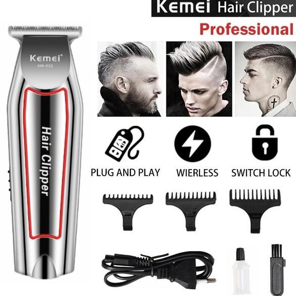 COD Alat Cukur Hair Clipper Kemei Detailer KM-032 Mesin Cukur Rambut Kumis Jenggot