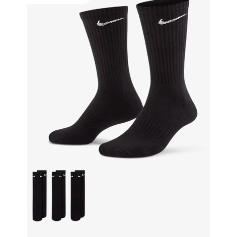 Kaos kaki Nike Everyday Cushioned Training Crew Socks tinggi betis