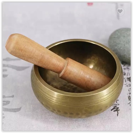 READY Mangkok Singing Bowl Tibet Handmade Bahan Metal Ukuran 2.8&quot;