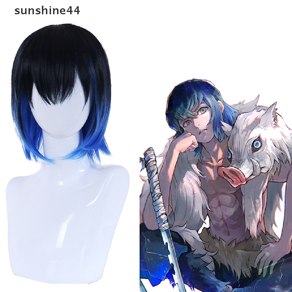 Sunshine Wig / Rambut Palsu Demon Slayer Kimetsu no Yaiba Hashibira Inosuke Untuk Cosplay