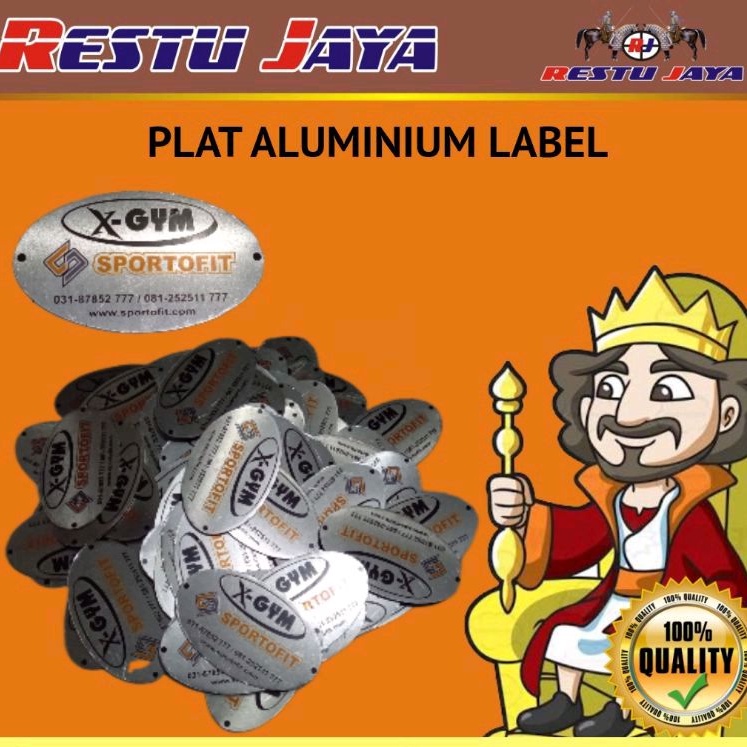 

label aluminium barang