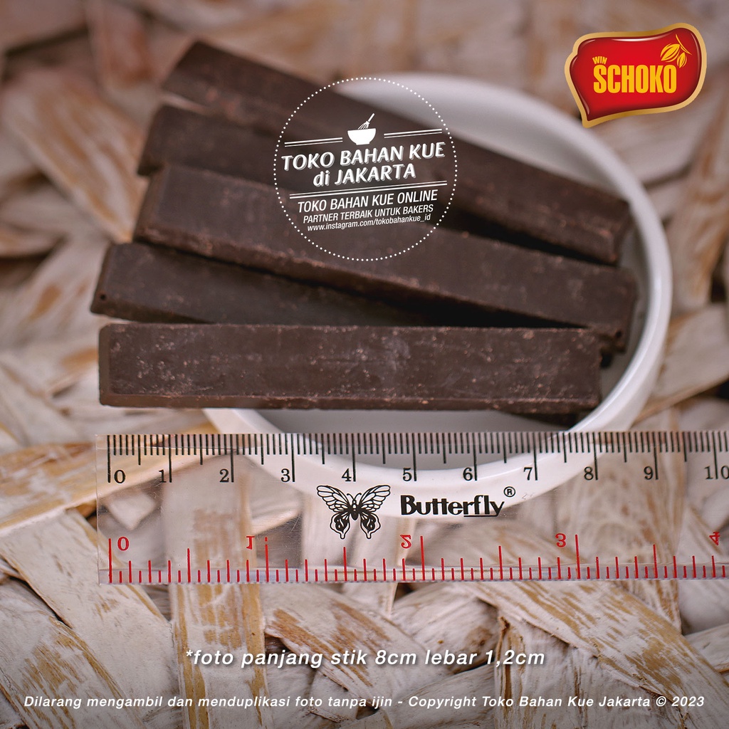 

Schoko Chocolate STICK Compound 100gr Baking Cokelat Baton Stik Batons