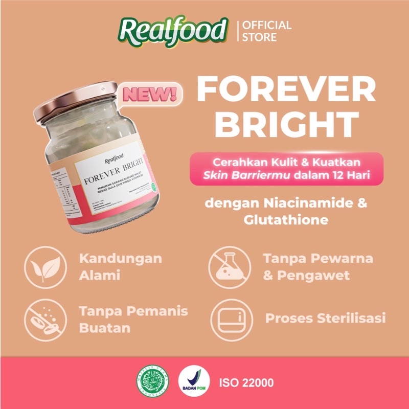 REALFOOD FOREVER BRIGH Sarang Burung Walet + Niacinamide dan glutathione