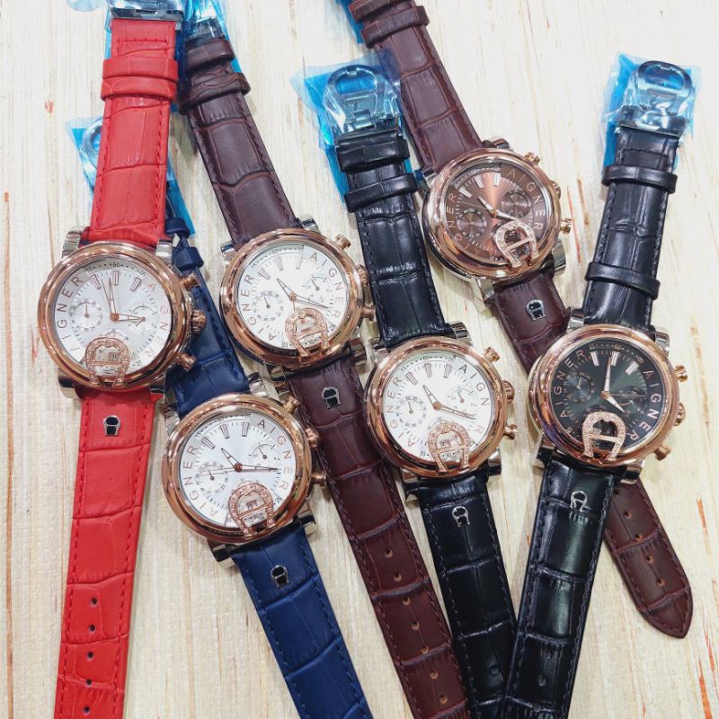 Jam Tangan Wanita Aigner Bari Donna A37200 Chronograph Aktif Original