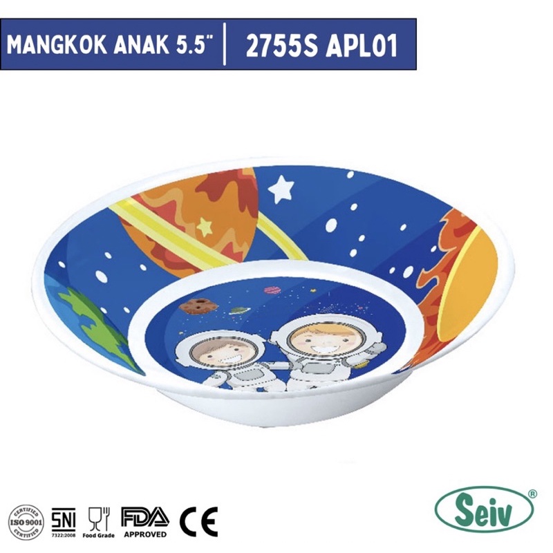 Mangkok Makan Anak  7” Melamine ONYX SEIV Karakter Anak / Mangkok Anak Gambar Lucu / Mangkok Soto ONYX SEIV