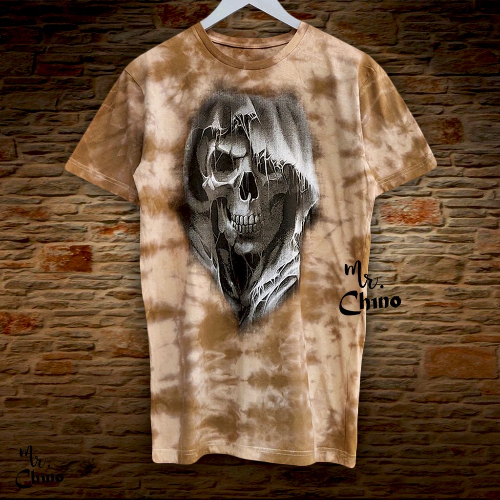 Kaos Pria Distro Motif Brownish 2 Tie Dye | Baju T Shirt Vintage Pria Dewasa | Kaos Cowok Punk Remaj