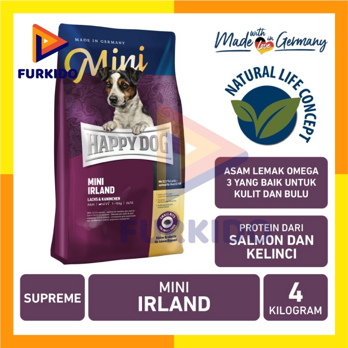 Happy Dog Supreme Mini Irland 4 Kg / Makanan Kering Anjing