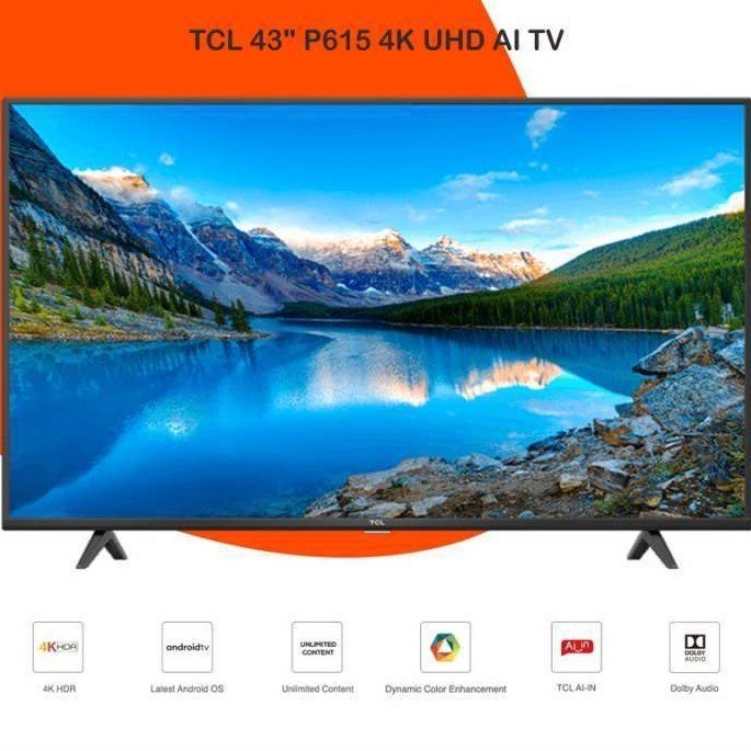 TCL 43 Inch Smart TV 43P615 ANDROID TV 4K UHD