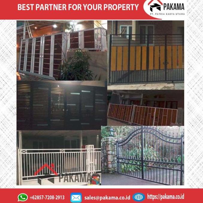 Jual Pagar rumah minimalis besi hollow galvanis | Shopee Indonesia