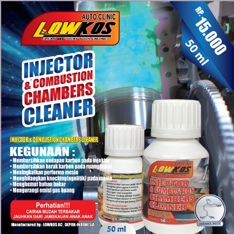 LOWKOS - 1 Dus (6 Botol) CAIRAN INFUS INJEKSI @50ml Pembersih injektor