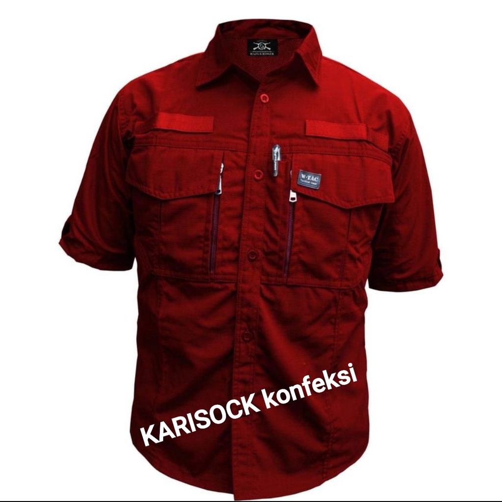 KEMEJA TACTICAL WTAC LENGAN PENDEK / BAJU TACTICAL / SERAGAM LAPANGAN LENGAN PENDEK / KEMEJA CREW