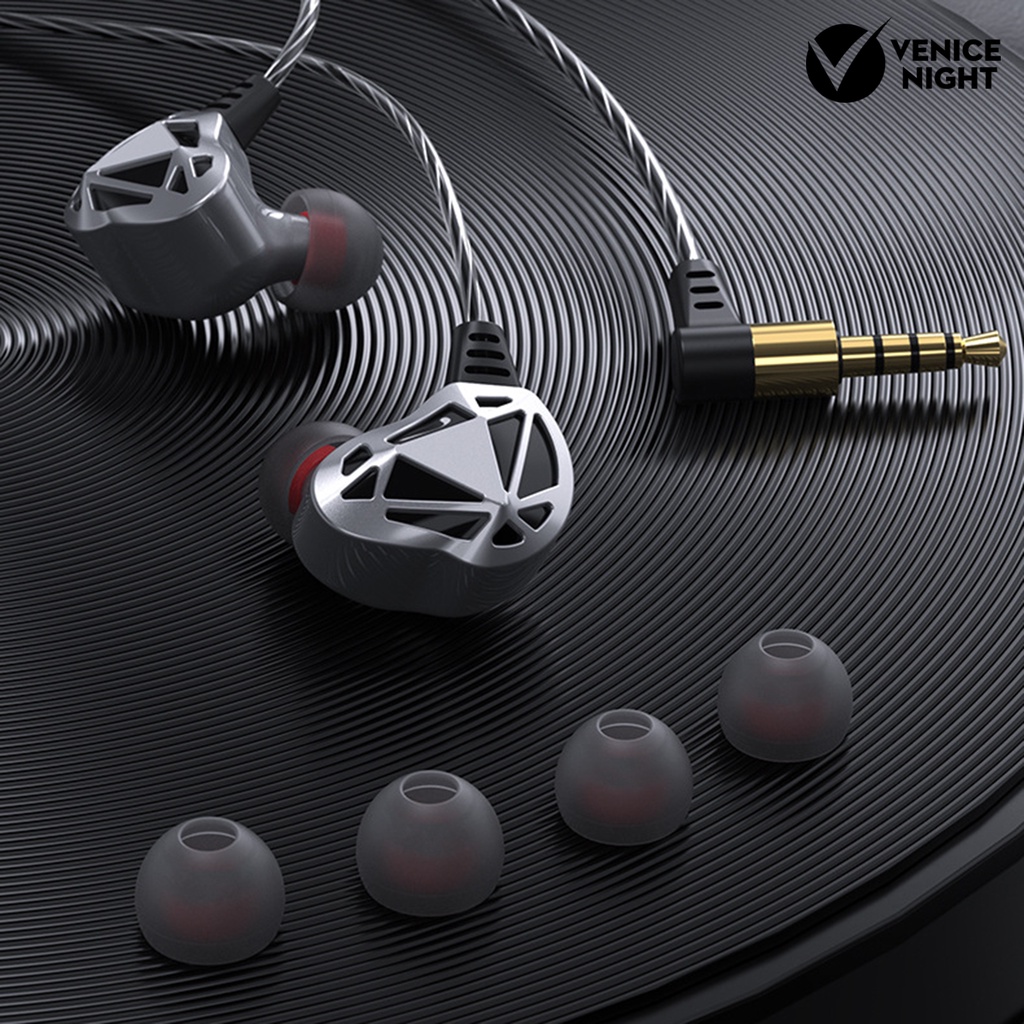 (VNEP) (Berkabel) F5 Universal Dynamic 3.5mm Plug HiFi Heavy Bass In-ear Phone Earphone