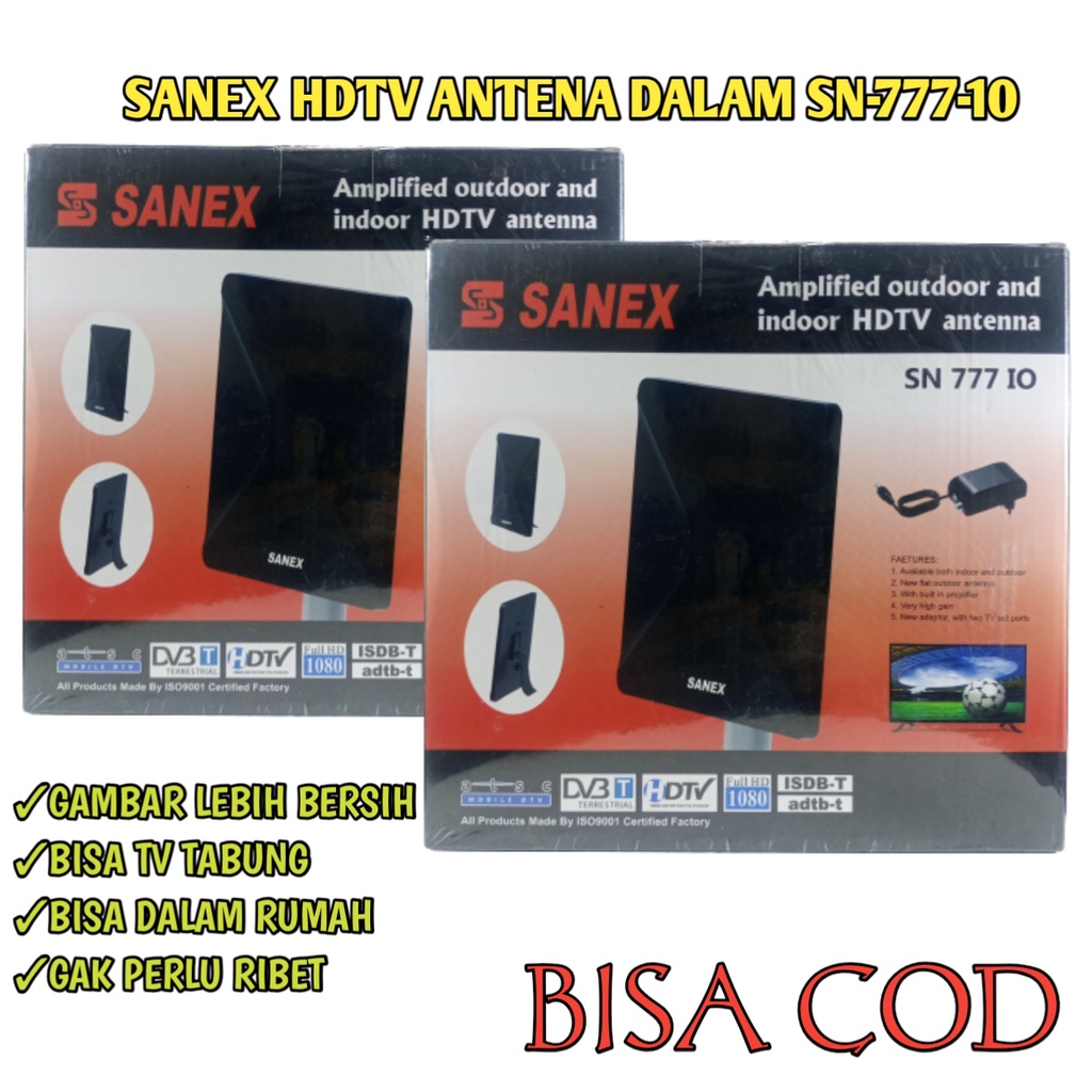 ANTENA TV SANEX SN 777 DALAM INDOOR DIGITAL ANALOG HDTV DVB-T/H ADTB-T