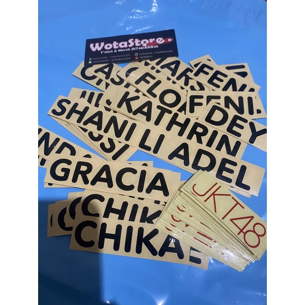 

Stiker label nama oshi member JKT48