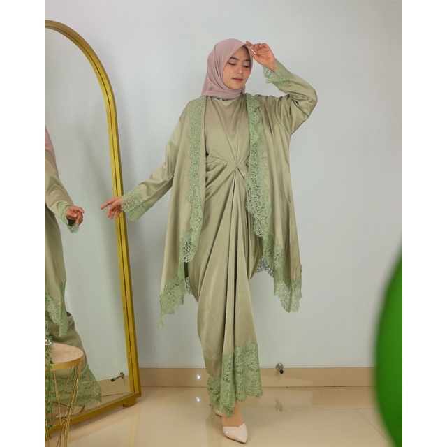 ARIYANA Set - Set Outer - Stelan Outer - Gamis Pesta - Baju Pesta - Baju Stelan Pesta - Baju Lamaran