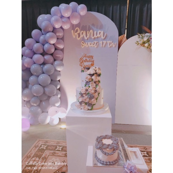 

Cake Purple 2 Tier /Kue ulang tahun cantik